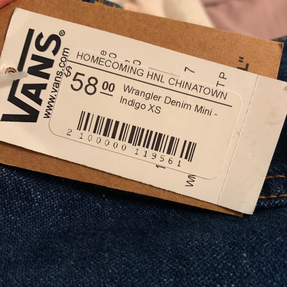 NWT Vans x Wrangler Denim A-Line Skirt in Indigo - Picture 7 of 8